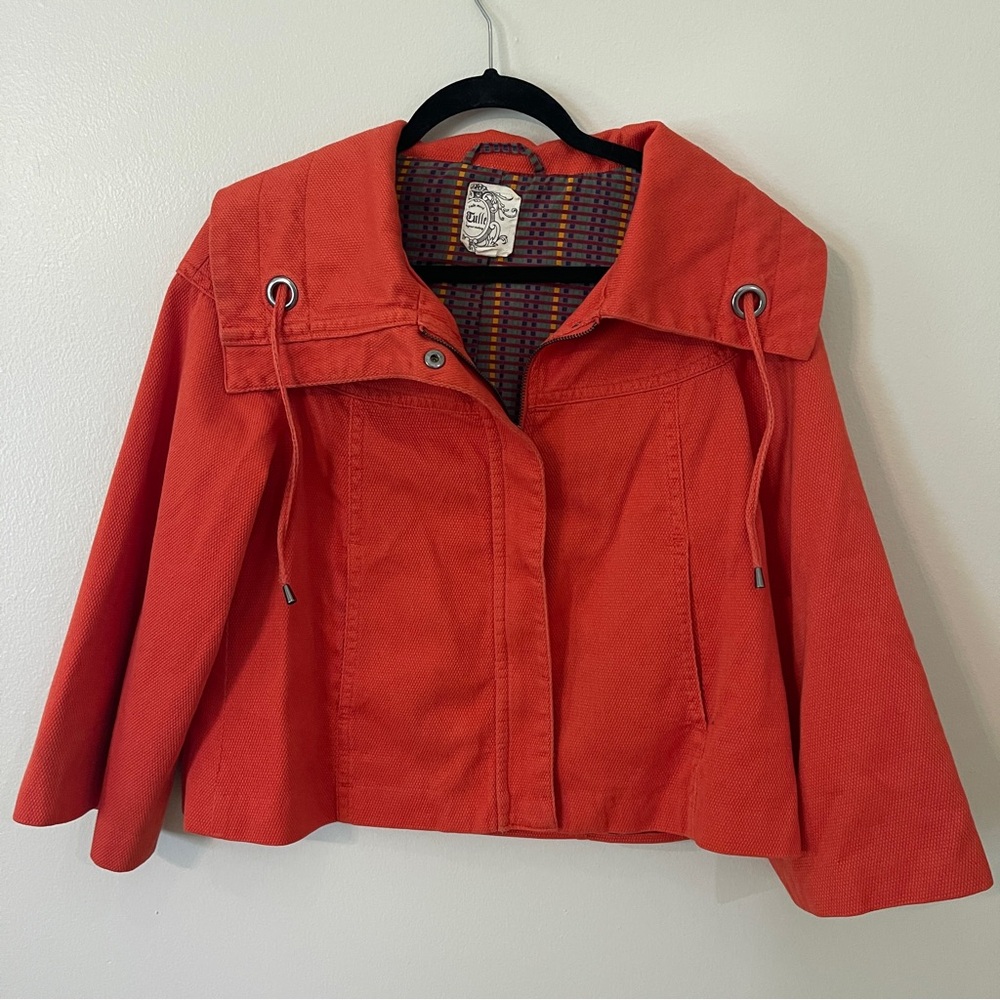 Tulle Orange Crop Jacket